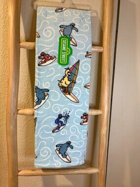 Sesame Street Beach Towel Elmo Cookie Monster Big Bird Grover NWT